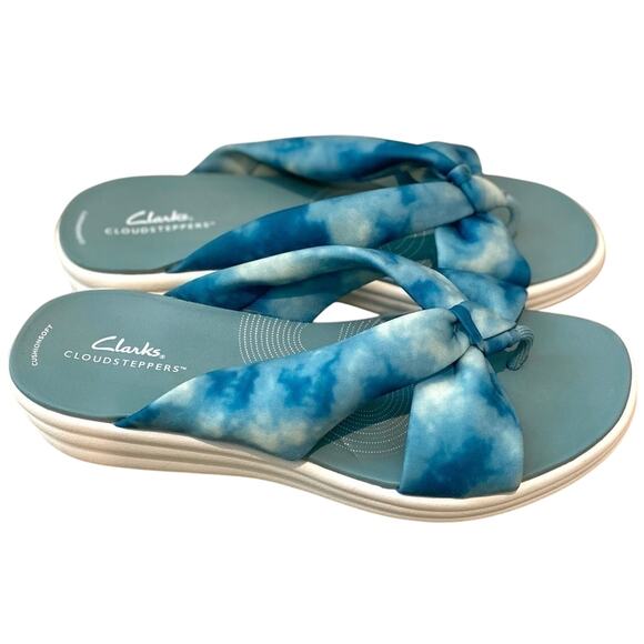 CLARKS | Cloudsteppers Women’s Tie-Dye Flip Flops | Size 9.5 - Picture 1 of 4